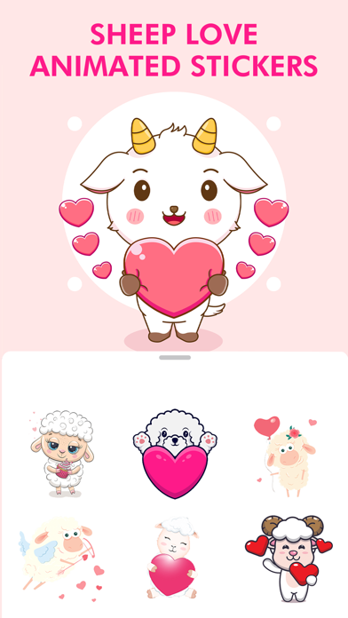 Screenshot #1 pour Sheep Love Animated Stickers