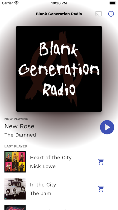 Blank Generation Radio Screenshot