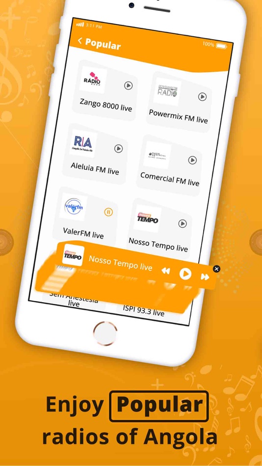 #2. Angola Radio Stations Live (iOS) โดย: Pratik Dhebariya