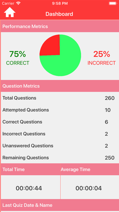 Dental Medical Terms Quiz Screenshot