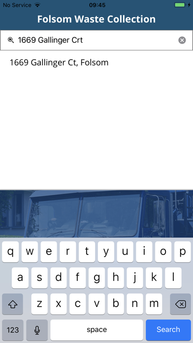 Folsom Waste Collection Screenshot