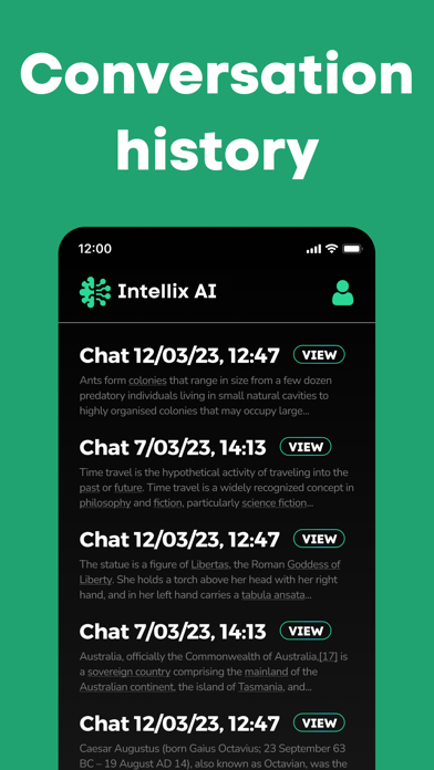 Intellix AI Chat: Open Chatbot Screenshot