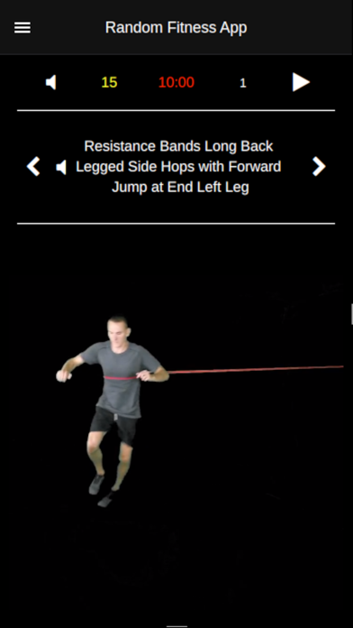Random Fitness App Screenshot