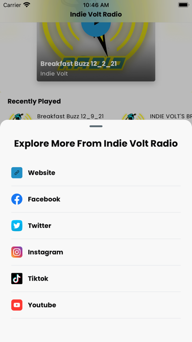 Indie Volt Radio Screenshot