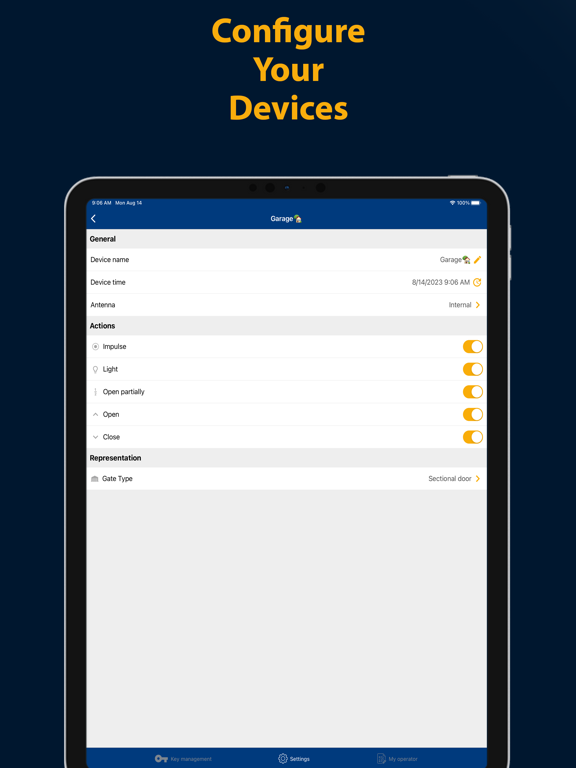 Hörmann BlueSecur iPad screenshot 3 - Utilities app