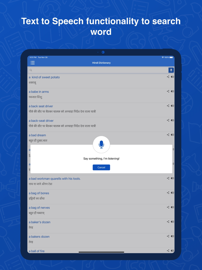 Hindi Dictionary Translator