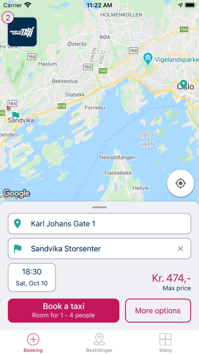 Asker og B?rum Taxi Screenshot