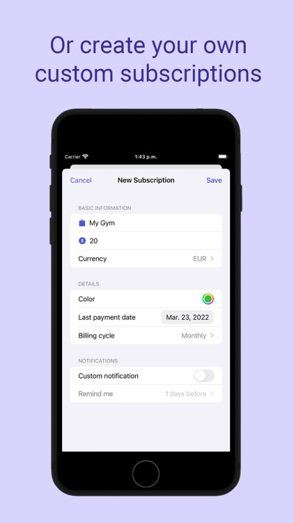 Subscrible - Payments Tracker