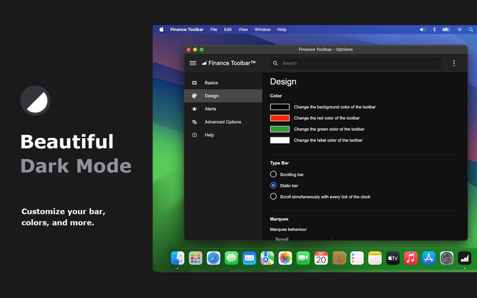 #9. Finance Toolbar - Stock Ticker (macOS) 由: Stefan Van Damme