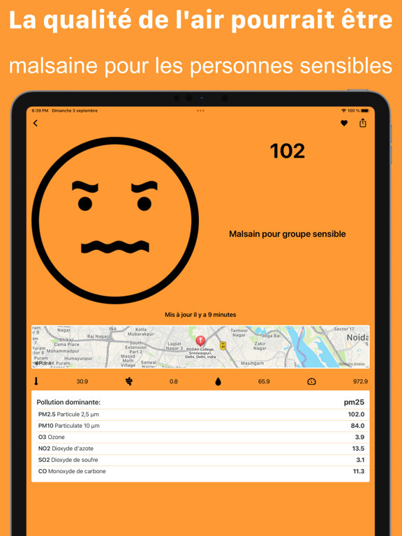 Screenshot #5 pour My IQA Air Qualité & Pollution