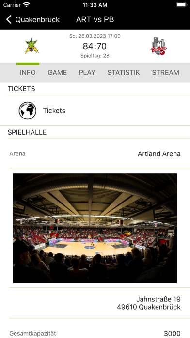 BARMER 2 Basketball Bundesliga Screenshot