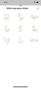 White dog pose sticker screenshot #1 for iPhone