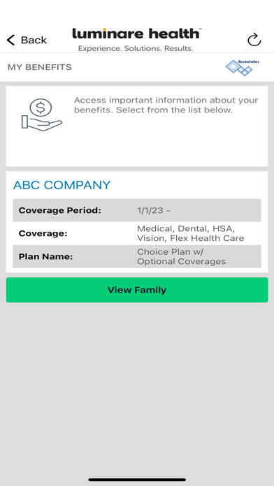 myLuminareHealth Screenshot