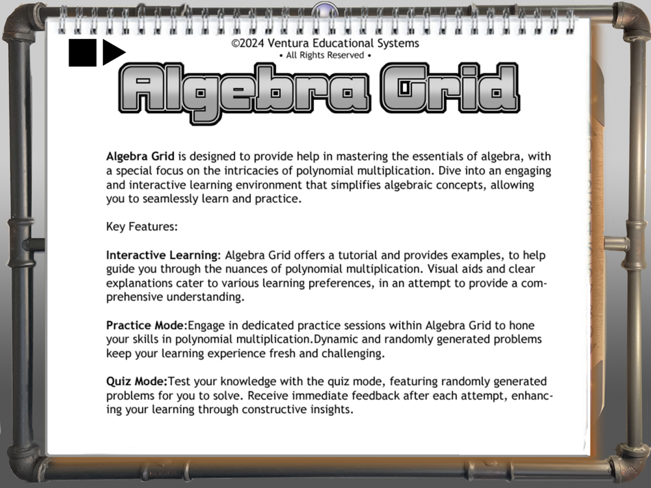 #1. Algebra Grid (iOS) 由: Ventura Educational Systems