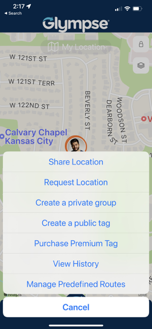 ‎Glympse -Share your location Screenshot
