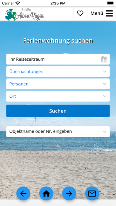 FeWo Albers Rügen Screenshot