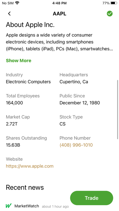 Kite Financial Screenshot