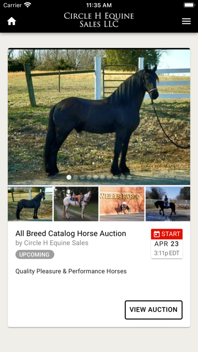 Circle H Equine Sales Screenshot