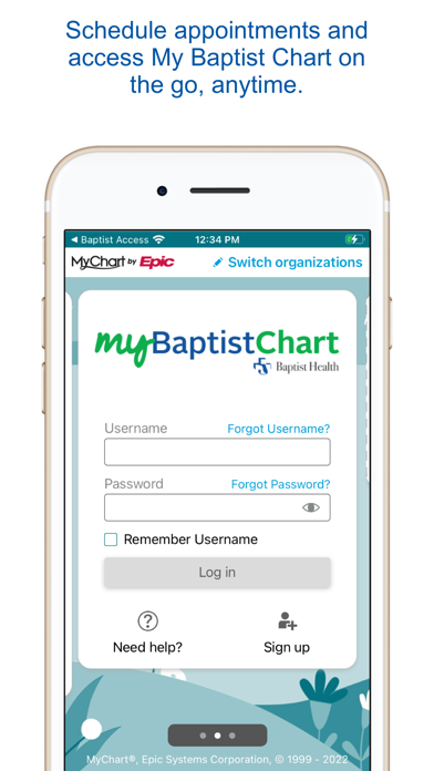 Baptist Access Screenshot