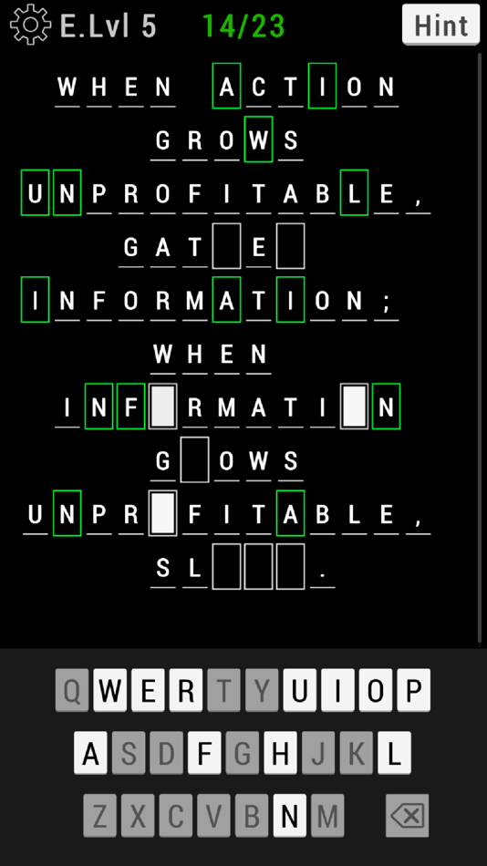#2. Cryptogram Cryptoquote Puzzle (iOS) By: Hieu Hoang