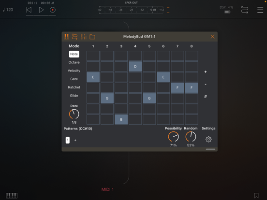 MelodyBud Generative Sequencer iPad app afbeelding 1
