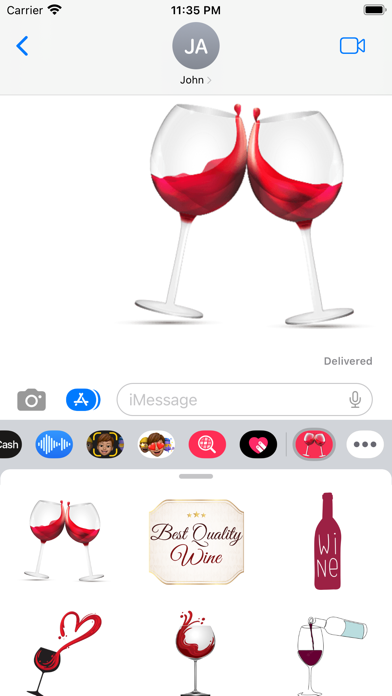 Tasty Wine Stickers Screenshot