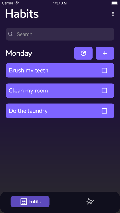 Daily routine - habits tracker Screenshot