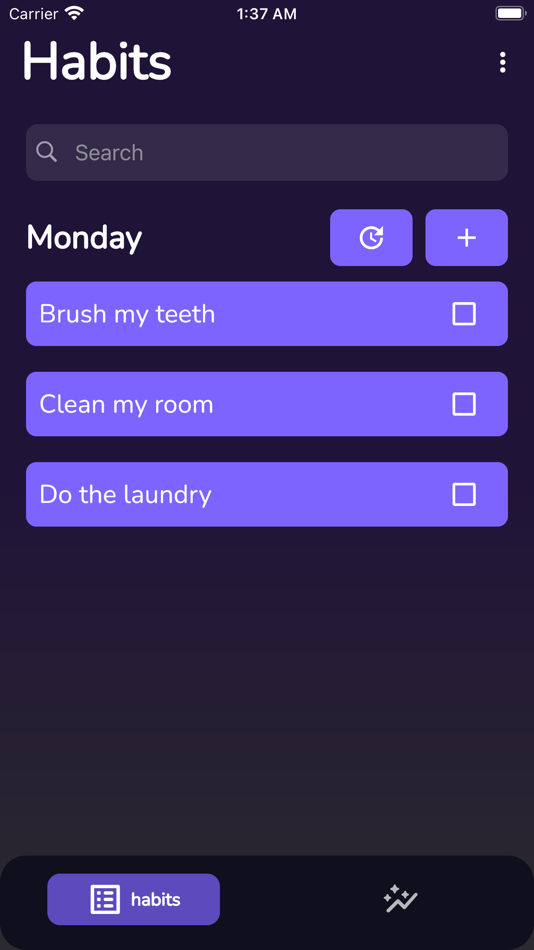 #2. Daily routine - habits tracker (iOS) By: Jean Marko Aguirre Sanchez