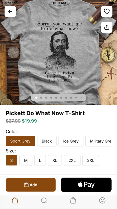 Historee Tees Screenshot