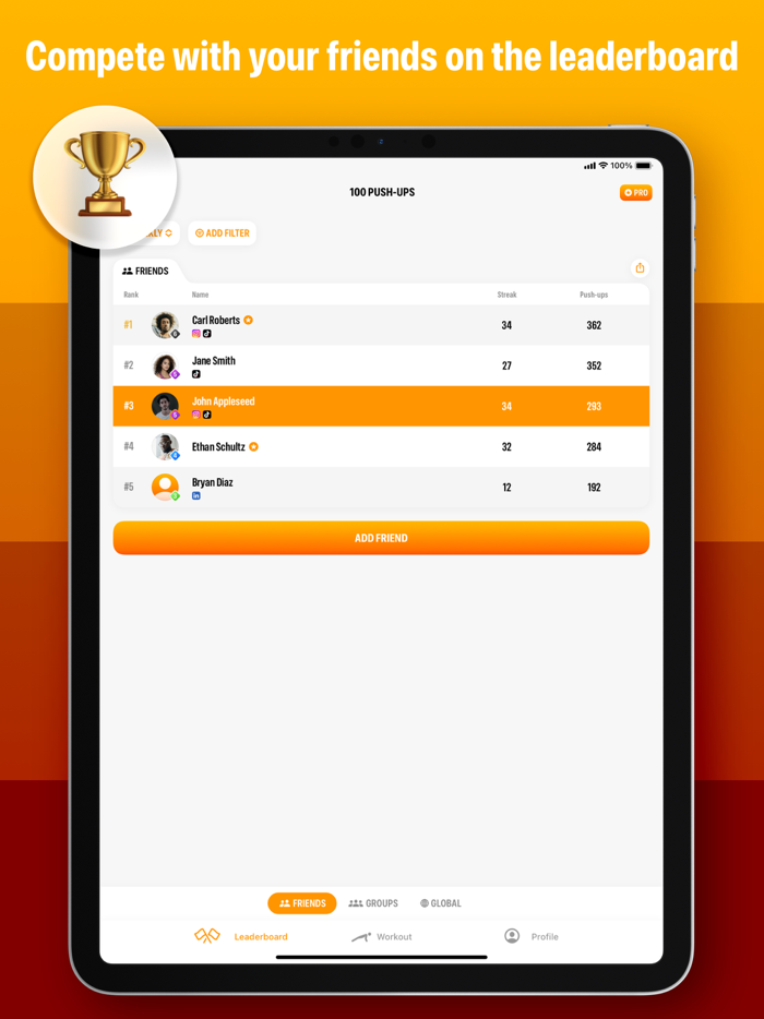 100 Push-Ups Counter and Trainer