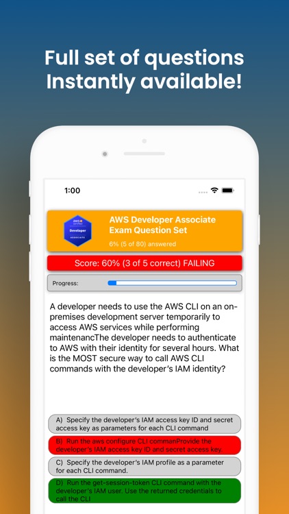 AWS Developer Associate Test screenshot-4