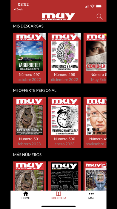 Muy Interesante Revistas Screenshot