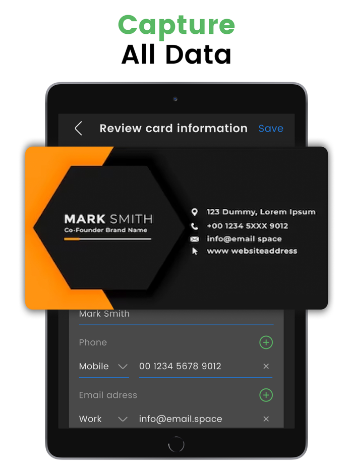 Business Card Reader and Maker