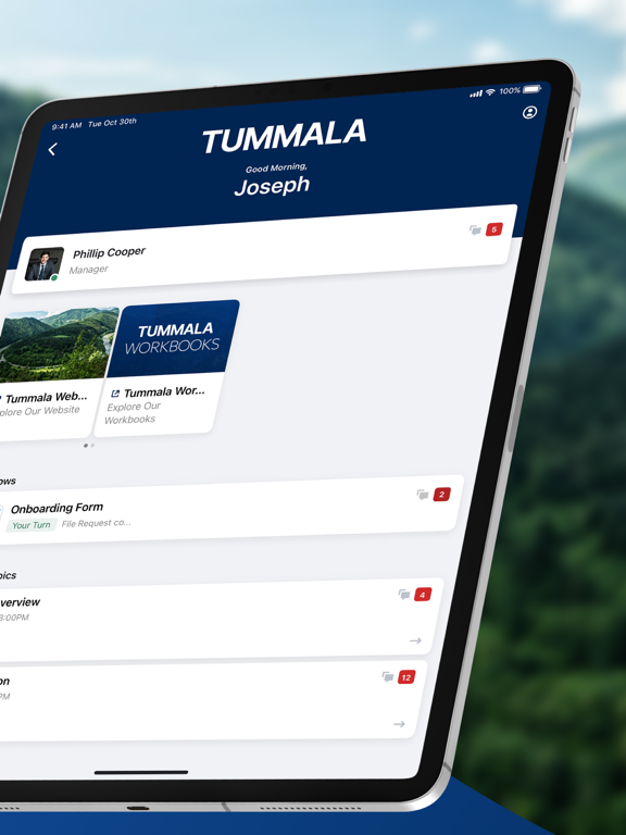 Tummala Portal iPad screenshot 2 - Business app