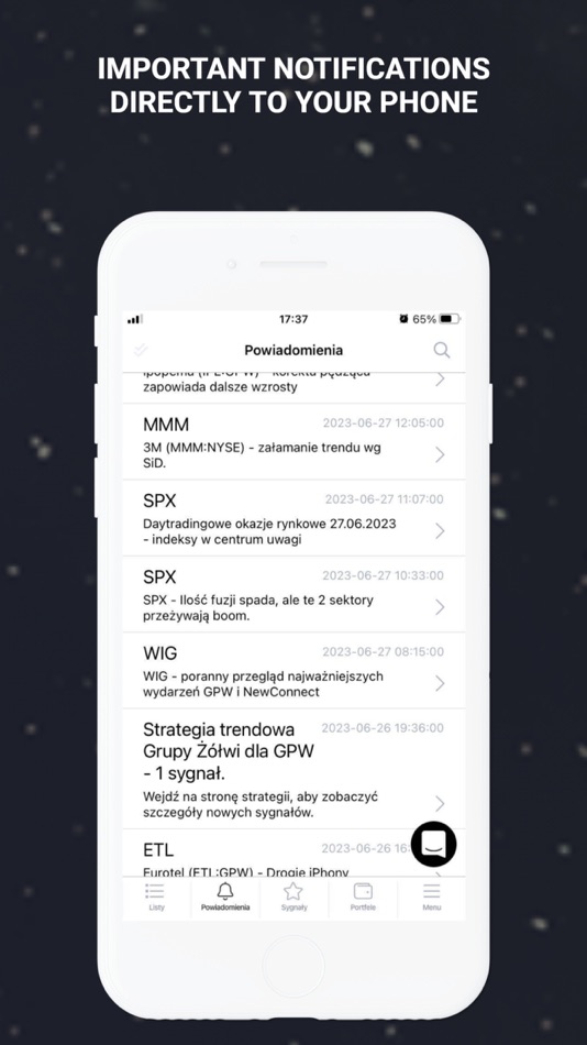 #6. Squaber - stock alerts (iOS) Podle: Investio sp. z o. o.