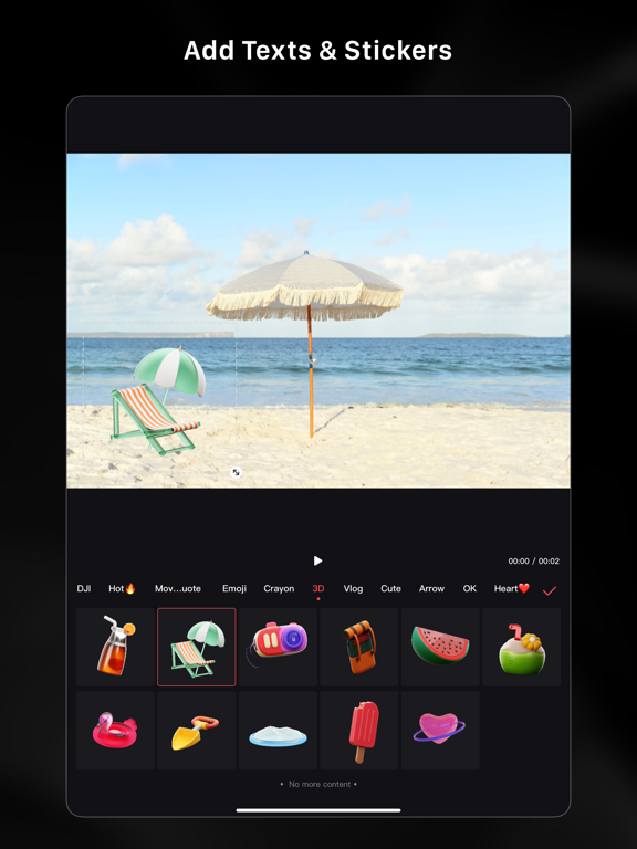 LightCut - AI Video Editor iPad screenshot 8 - Photo & Video app