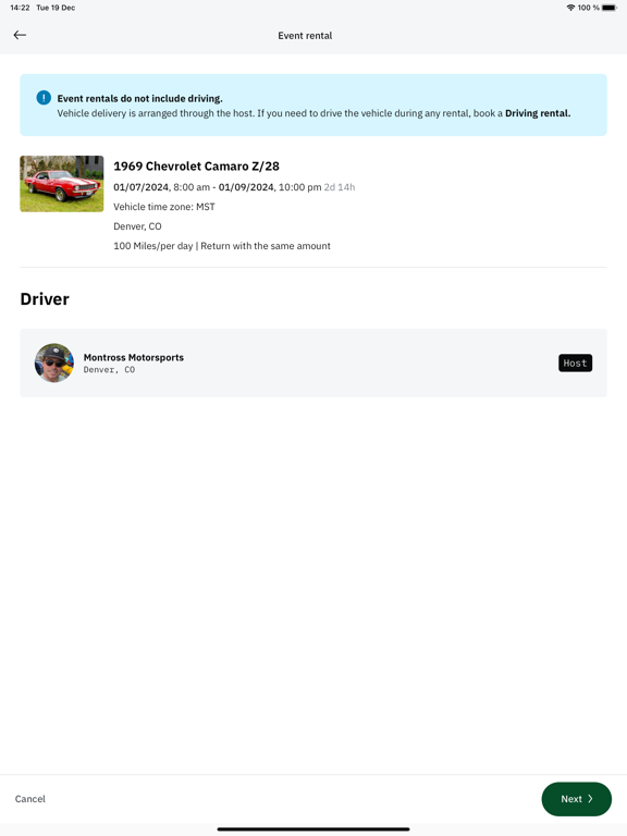 DRIVESHARE Car-sharing iPad screenshot