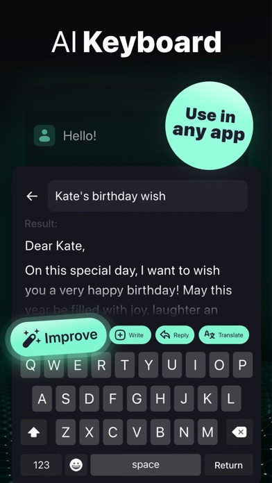 Chatly - AI Chatbot & Keyboard Screenshot