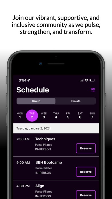 pulsepilates.nc Screenshot