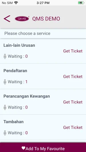 Queue Management System (QMS) screenshot 2