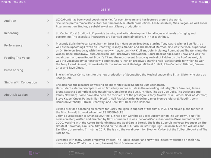 Liz Caplan Vocal Coach