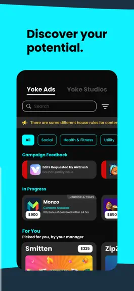 Game screenshot yoke - make content; get paid apk