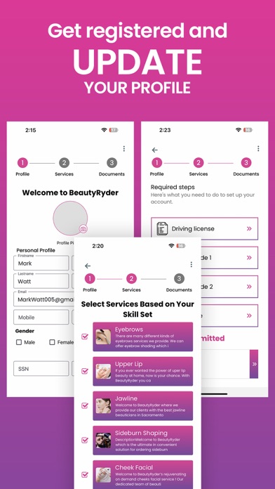 BeautyRyder Beautician Screenshot