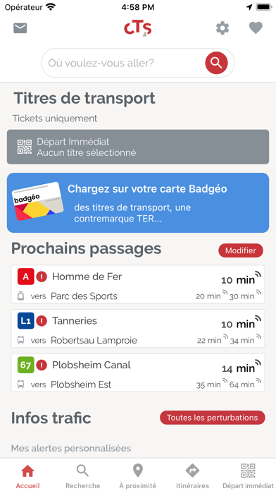 Screenshot #1 pour CTS Transports Strasbourg