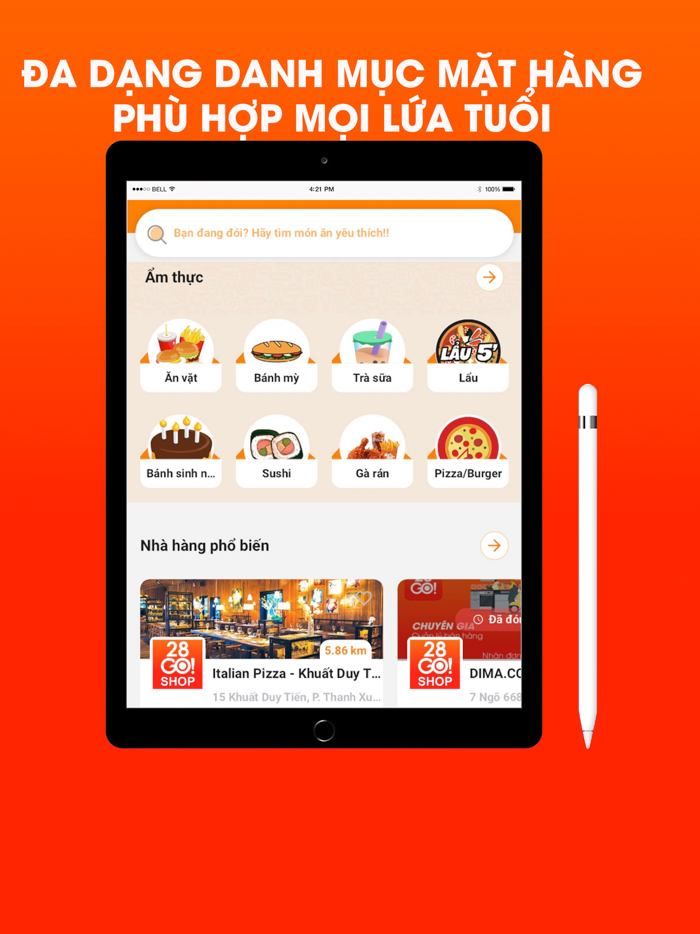 28Go - Đặt hàng nhanh chóng