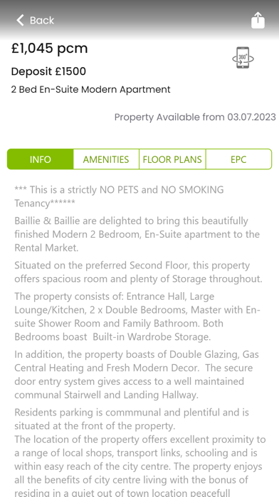 Baillie&Baillie Letting Agents Screenshot