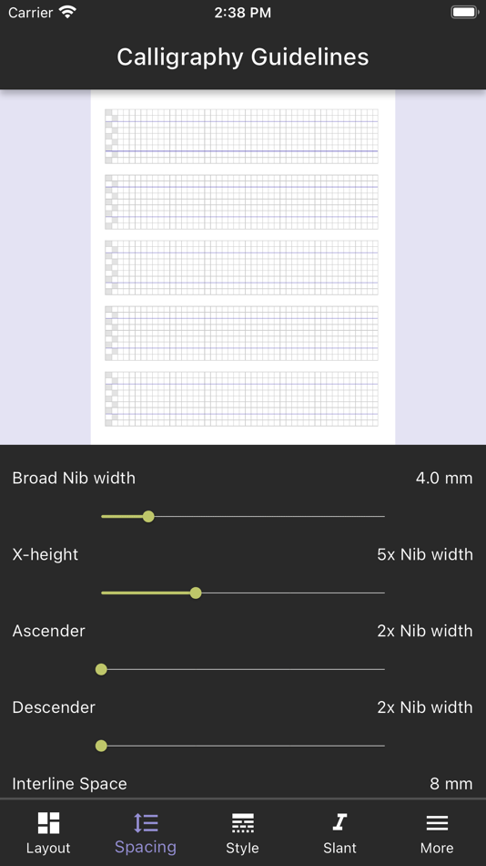 #4. Calligraphy Guidelines (iOS) Podle: Vladislava Rudetskaia
