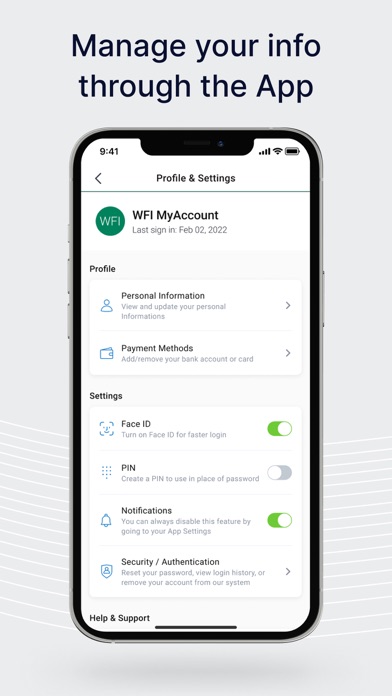 WFI MyAccount Mobile Screenshot