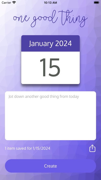 One Good Thing A Day