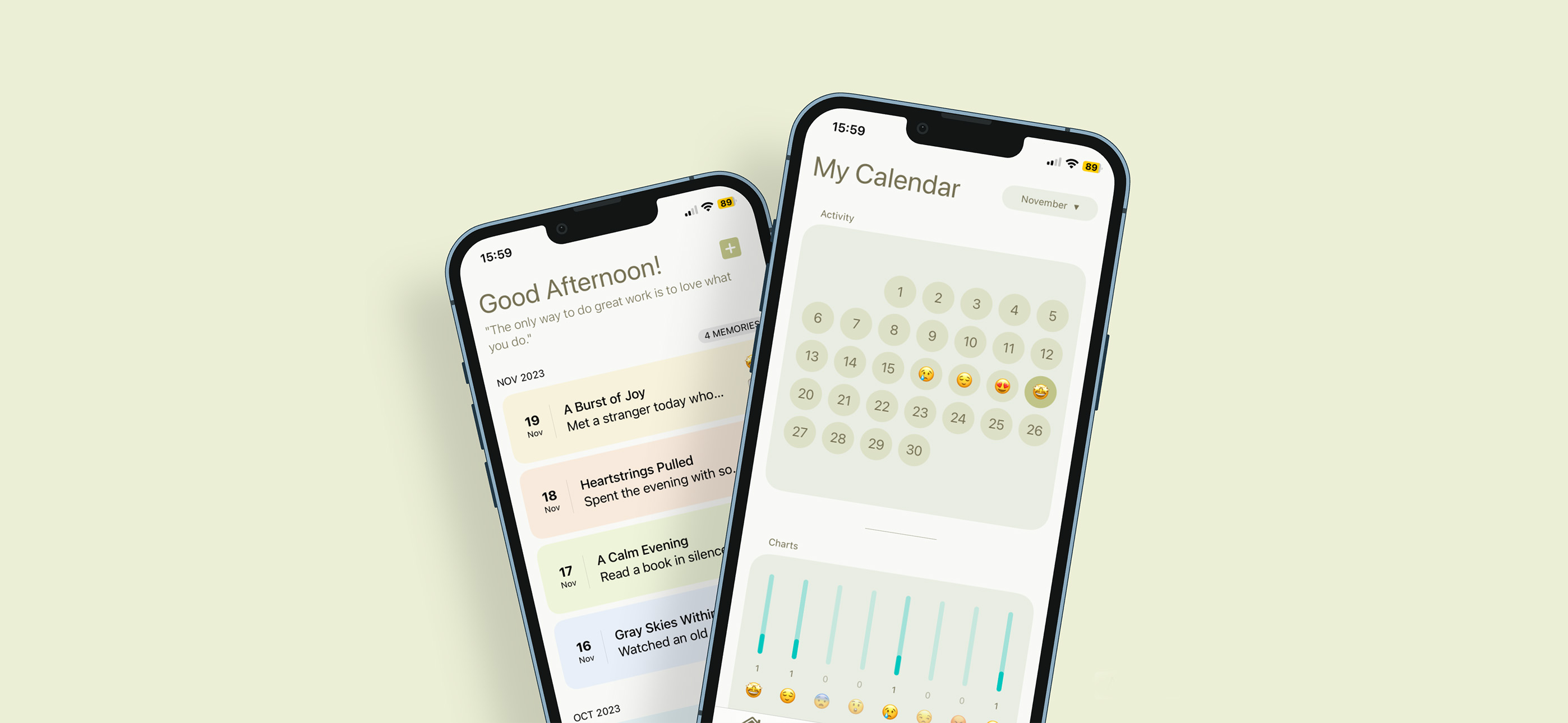 private journal, mood tracker